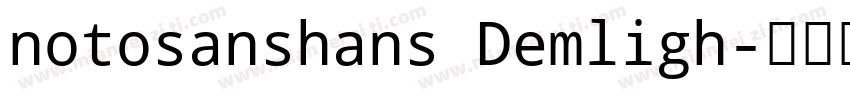 notosanshans Demligh字体转换